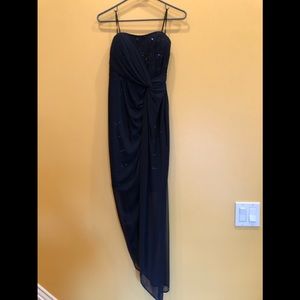 Strapless High low evening dress